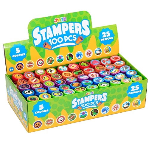 Set De 100 Sellos De Animales Para Niños – 50 Diseños Diferentes En 5 Colores, Ideal Para Fiestas, Premios Escolares Y Manualidades