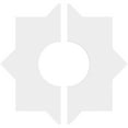 thumbnail image 4 of 14"OD x 5"ID x 7 3/4"C x 1"P Axel Architectural Grade PVC Contemporary Ceiling Medallion, Two Piece, 4 of 4