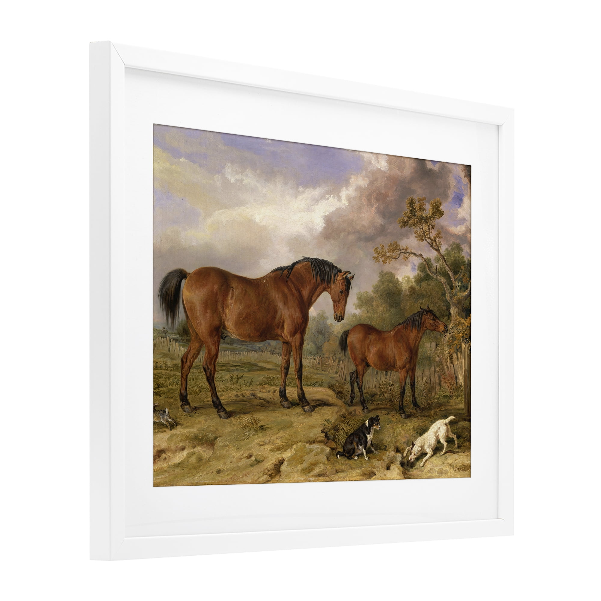 Stupell Industries Classic Portrait of Horses White Framed Print Under Glass, design by Tina LeCour
