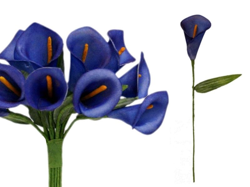 60 pcs Single STEM Mini CALLA Lilies Artificial Wedding Flowers Bouquets CRAFTS