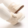 thumbnail image 4 of GYRATEDREAM Newborn Baby Boy Girl Cotton Booties Soft Sole Infant Stay On Prewalker Slippers Winter Warm Toddler Cute Cozy Fleece Socks House Shoes Apricot for 0-18 Months, 4 of 8