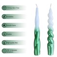 thumbnail image 6 of XINAOBAOLUO Green Taper Candles Unscented Christmas Candles Luxury Spiral Candle for Holiday Parties, Home Decor (4 Pack), 6 of 6