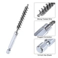 thumbnail image 4 of Uxcell 304 Stainless Steel Bore Brush Cleaning Twisted Wire Brush with Handle 1/4" Hex Shank for Tubes Ports Bearings Silver 8mm 1pcs, 4 of 6