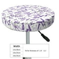 thumbnail image 2 of Uemuo Lavender Flowers Pattern Round Bar Stool Seat Covers Washable Stool Cushion Slipcover Elastic Bar Chair Covers-12 inch, 2 of 7