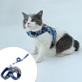 thumbnail image 3 of Arnés para gatos Chaleco ajustable suave para mascotas para caminar Gatos pequeños, medianos y grandes XS Azul Jinwen Arnés para gatos, 3 of 7