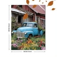 thumbnail image 3 of Qisvanset Vintage Blue Truck Wildflowers Canvas Wall Art 15.75x11.81 Inches, 3 of 8