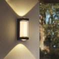 thumbnail image 4 of Lámpara de pared LED para exteriores, moderna y sencilla, resistente al agua IP65, luz ascendente y descendente, lámpara de patio, luz de pared para pasillo, aplique de pared exterior, 4 of 5