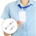 thumbnail image 6 of SUNNYCLUE 60Pcs Badge Holder Straps Work Badge Straps Plastic ID Badge Straps PVC Badge Clips Vinyl Badge Clips with Snap and Eyelet for Card Holder Lanyards Key Rings Name Tags, 6 of 6