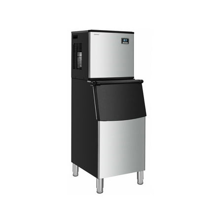 GVN Ice Makers, Kitchen Ice Machine, 353LBS/24H Split Commercial Ice Maker with 198 LBS Storage Bin