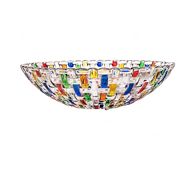 Ensaladera y frutero MAGCOLOR, cristal tejido pintado a mano