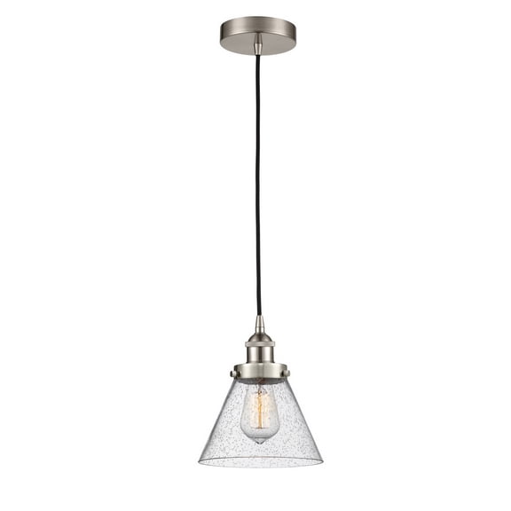 Innovations 616-1PH-SN-G44-LED One Light Mini Pendant from Franklin Restoration collection