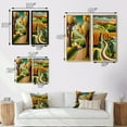 thumbnail image 4 of Designart "Journey through Mountains Rustic Road VII" Abstract Landscape Framed Wall Art Set Of 2 - Modern Green Gallery Wall Frame Set For Home Decor, 4 of 6