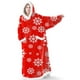 thumbnail image 1 of Suéter con capucha, largo, informal, cálido y ponible para invierno, manta para perezosos, 1 of 6