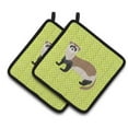 thumbnail image 1 of Carolines Treasures BB7704PTHD Paire de Porte-Pots Vert Furet, 1 of 3