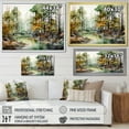 thumbnail image 4 of Designart "Alcohol Ink Landscape: Forest" Forest Floater Framed Canvas Wall Art, 4 of 5