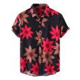 thumbnail image 1 of Camisa de playa de manga corta hawaiana para hombre, camisas informales con botones de verano estampadas Pompotops oipoqjl25129, 1 of 9