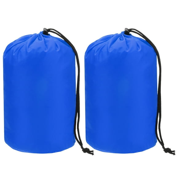 Uxcell 2-Pack Stuff Sack, 5 x 10 Inch Waterproof Storage Sacks Drawstring Ultralight for Backpacking [Sapphire Blue]