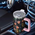 thumbnail image 6 of Floral 40oz Tumbler– Stainless Steel Insulated Tumbler with Handle and Straw, Large Capacity Travel Cup for Hot & Cold Drinks,Thanksgiving,Christmas, Spring,Flower, 6 of 6