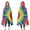 Rainbow Tie Dye-1, variant on Wearable Blanket,Colorful Tie Dye Mandala Pattern Hooded Wearable Flannel Blanket for Adults & Teens,Winter Poncho Shawl Wrap Cape Cozy Anti-Pill,50"x60"