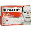 Sudafed PE Congestion and Sinus Relief, Maximum Strength, 36 Count