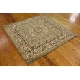thumbnail image 1 of Unique Loom Versailles Collection Traditional Classic Light Green Square Rug (4` x 4`), 1 of 5