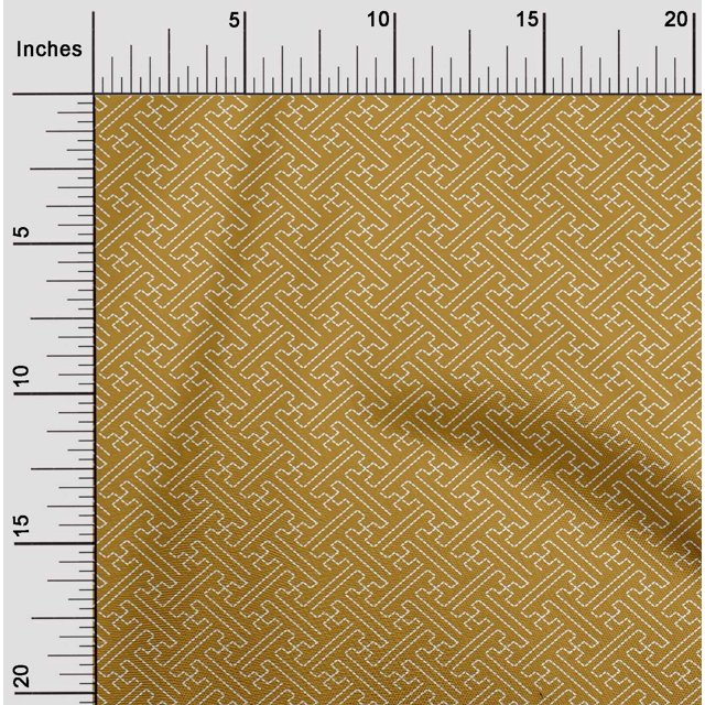 oneOone Tissu Popeline de Coton Croisé Tee Imprimé Géométrique Sashiko Tissu BTY 56 Pouces de Large