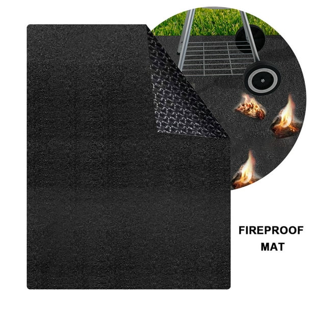 Yipa BBQ Gas Grill Splatter Mat Under the Grill Protective Deck and