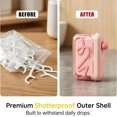 thumbnail image 4 of 2 Automatic Pop-Up Portable Dental Floss Dispensers with 50 Flosses, Portable Refillable Dental Pick Tray Dispensers, Suitable for Home, Restaurants, Travel Hotel Dinner (Green + Pink), 4 of 4