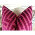 thumbnail image 2 of Thomas Collection Fuchsia Velvet Greek Trellis Luxury Larry Laslo Pillow - 11193, 2 of 4