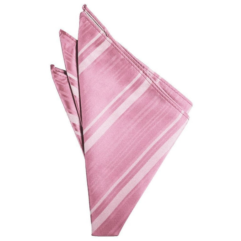 Fuchsia Striped Satin Pocket Square Fuchsia Striped Satin Pocket Square
