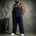 thumbnail image 2 of SJLDQY Men's Bib Overall Adjustable Straps Denim Overalls for Men Fall Winter Outdoor Casual Utility Workwear with Pockets, 2 of 6