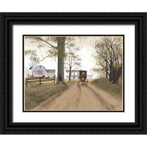 Jacobs, Billy 32x25 Black Ornate Wood Framed with Double Matting Museum Art Print Titled - Headin Home
