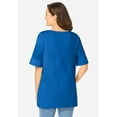 thumbnail image 2 of Woman Within Plus Size Perfect Cuffed Elbow-Sleeve Boat-Neck Tee, 2 of 5