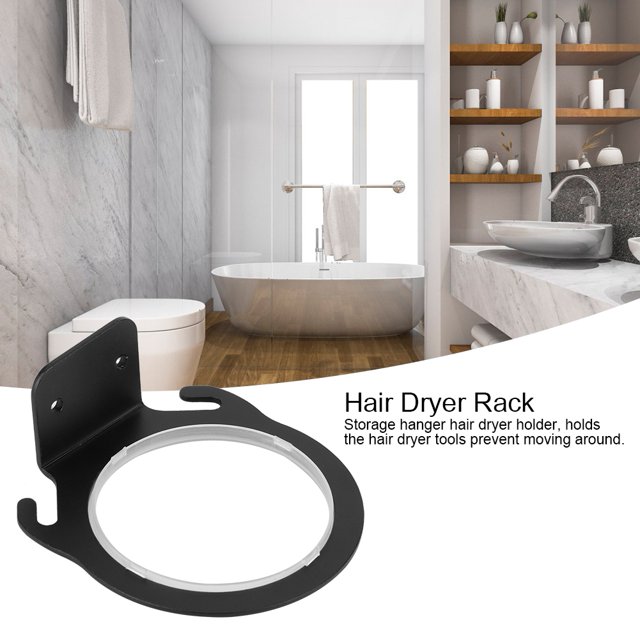 Soporte para secador de pelo que ahorra espacio soporte para secador de pelo de aluminio espacial organizador de almacenamiento de secador de pelo inodoro para Baño ANGGREK Otros