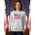 thumbnail image 2 of Love America W Banners Sweatshirt Women - Women Sweatshirt, 2XL, 2 of 4