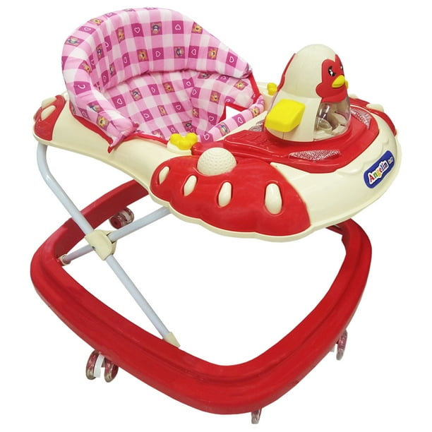 Andadera Angelin Baby Pingüino Musical Rojo
