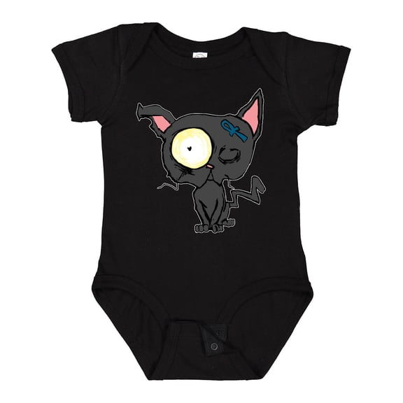 Inktastic Goth Animals Pets Black Cat Boys or Girls Baby Bodysuit