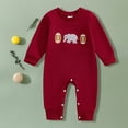 thumbnail image 2 of Zanarzt Baby Clothes for Boys Infant Baby Boys Girls Football Season Jumpsuit Watch Football with Daddy Romper Playsuit Sweatshirt Red,12-18 Months, 2 of 6