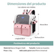 thumbnail image 2 of Mochila Plegable Transportadora Bolsa Mascotas Perro Gato Xtellar rosa, 2 of 4