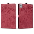 thumbnail image 2 of FJLBDE Case for Lenovo Tab M11/Tab K11 LTE 11 inch 2024 TB330FU with Stand, Card Slot, Embossed Cat PU Leather Cover, Red, 2 of 7