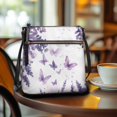 thumbnail image 3 of HELLHERO Butterfly Lavender Pattern Shoulder Purse Sling Bag, Water-Resistant Stylish Ladies Shoulder Purse Waterproof for Weekend Getaways Travel, 3 of 7