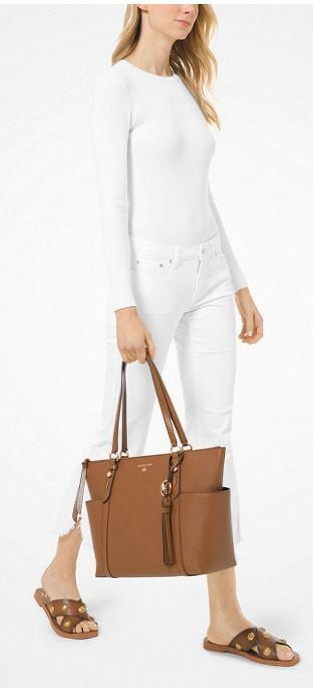 Buy Michael Kors Sullivan Large Top-Zip Tote Bag, Brown Color Women
