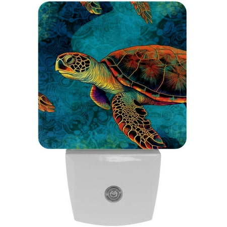 

Sea turtle LED Square Night Lights - Portable and Stylish for Bedroom and Kids Room - Enhance Your Space with Soft and Soothing Illumination
