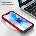 thumbnail image 3 of iPhone 12 Pro Case with Tempered Glass Screen Protector , Dteck Heavy Dual Layer Full Protection Rugged Shockproof Case Hard PC Protective Back Cover For Apple iPhone 12 Pro 6.1 inch, Red, 3 of 6