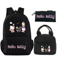 thumbnail image 1 of 3Pcs/set Hello Kitty Backpack Teenager Student Schoolbag with Insulated Lunch Bag Printed School Backpack Boy Girl Rucksack Bag tzw, 1 of 7