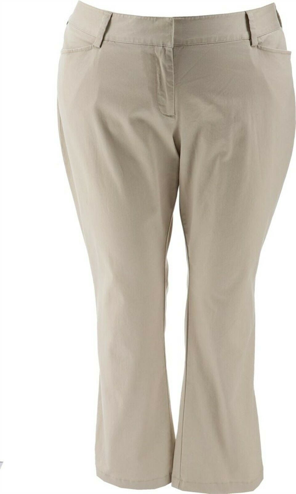 Petite Chino Straight Leg Pants 