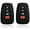 Black, variant on 2pcs Dobrev Silicone 4 Buttons Smart Key Fob Cover Case Protector Keyless Jacket Holder for 2018 2019 Toyota Camry Rav4 2017 C-HR Prius Avalon Corolla 2020 Smart Remote Key (black and black)