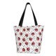 thumbnail image 1 of Balery Red Ladybugs On Black Dotted Bolsa de Hombro con Diseño, Bolsa Grande y Duradera, Bolsa Versátil para Compras, 1 of 6
