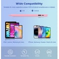 thumbnail image 5 of MoKo Stylus Pens for Touch Screens with Power Display, Fast Charge iPad Pencil for Apple iPad iPhone Android Tablets Samsung Lenovo Smart Phone,Universal Stylus Capacitive Screen Pencil, Pink, 5 of 7