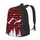 thumbnail image 1 of Balery Christmas Tree Buffalo Plaid Mochila para hombre y mujer - Tela Oxford 600D resistente - Gran capacidad, resistente al agua, ideal para la escuela, viajes y senderismo, 1 of 6